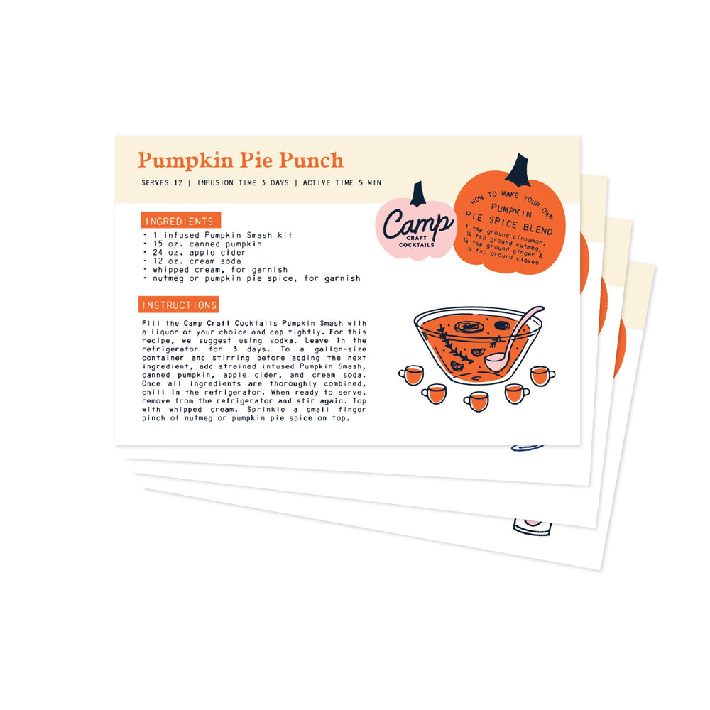 Pumpkin Smash Recipe Cards -  4x6 Digital Download
