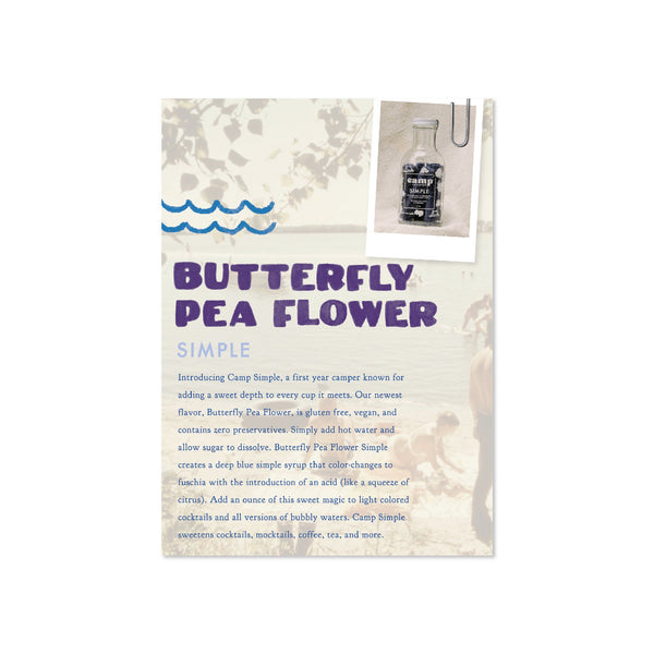 Butterfly Pea Flower Simple Cards - 5x7 Digital Download